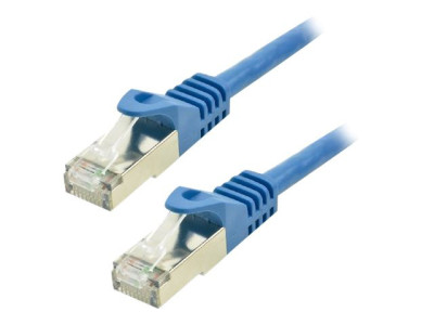 MCL Samar : CABLE RESEAU CAT 7 RJ45 S pour TP LSZH 100 CUIVRE - 10M - BLEU