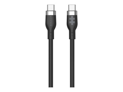 Targus : HYPER 1.5M SILICONE USB-C TO USB-C 60W CHARGING cable - BLACK