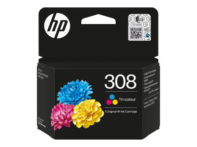 HP : HP 308 TRI-COLOR ORIGINAL INK BLISTER cartridge