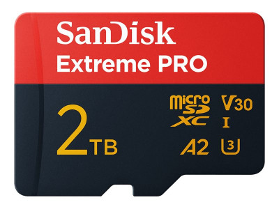 SANDISK : EXTREME PRO MICROSDXC 2TB UHS-I card avec ADAPTER