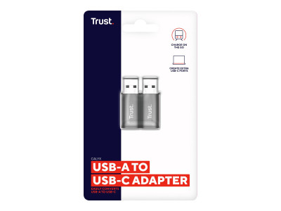 Trust : CALYX USB-A TO USB-C ADAPTER 2pack