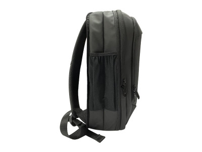 V7 : 16IN SLIM EXPANDABLE BACKpack 16IN RECYCLED ECOFRIENDLY BLACK