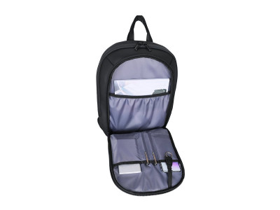 V7 : 16IN SLIM EXPANDABLE BACKpack 16IN RECYCLED ECOFRIENDLY BLACK