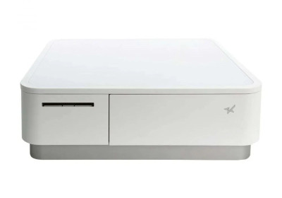 Star Micronics mPOP POP10CBI Imprimante thermique et tiroir-caisse mPOP Bluetooth, USB-C et Lightning - Blanc