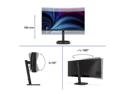 Philips : 34B2U3600C 34 3440X1440 WQHD VA 120HZ 2XHDMI1XDP 21:9 300 CD/