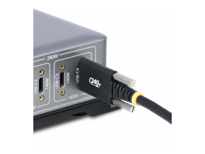 Startech : 10FT USB-C cable USB-IF 240W PD/RUGGED/SIDE LOCKING SCREWS