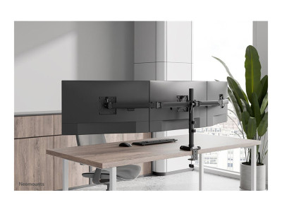 Neomounts : NEOMOUNTS NERO TRIPLE FLAT SCREEN DESK MOUNT (PHONE HOLDER+
