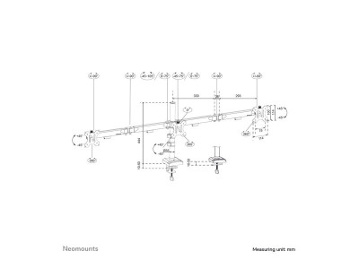 Neomounts : NEOMOUNTS NERO TRIPLE FLAT SCREEN DESK MOUNT (PHONE HOLDER+