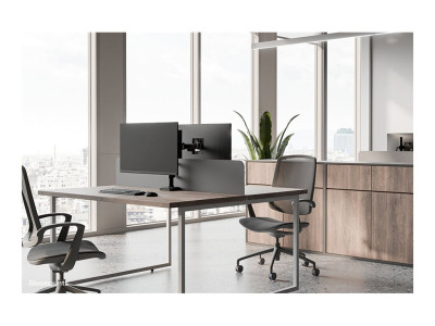 Neomounts : NEOMOUNTS NERO SINGLE FLAT SCREEN DESK MOUNT (PHONE HOLDER+
