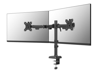 Neomounts : NEOMOUNTS NERO DOUBLE FLAT SCREEN DESK MOUNT (PHONE HOLDER+