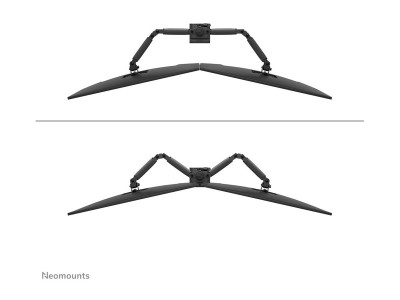 Neomounts : NEOMOUNTS NERO DOUBLE FLAT SCREEN DESK MOUNT (PHONE HOLDER+