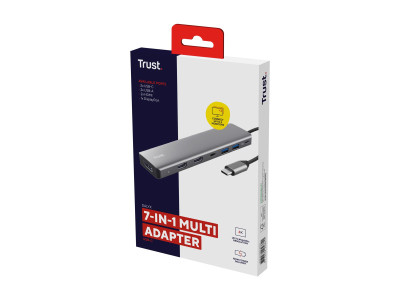 Trust : ADAPTATEUR DALYX USB-C 7 en 1 1 USB-C/2 USB/2 HDMI/1 DP/1 ETHE