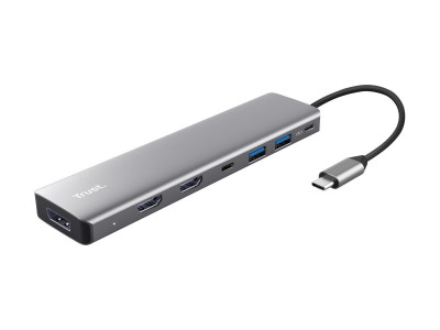 Trust : ADAPTATEUR DALYX USB-C 7 en 1 1 USB-C/2 USB/2 HDMI/1 DP/1 ETHE