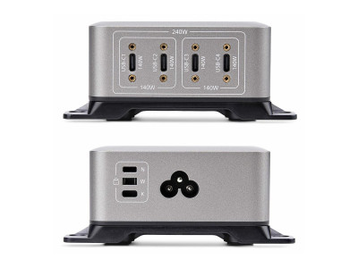 Startech : CHARGEUR USB-C A 4 PORTS TOTA L 240W PORT UNIQUE 140W EPR
