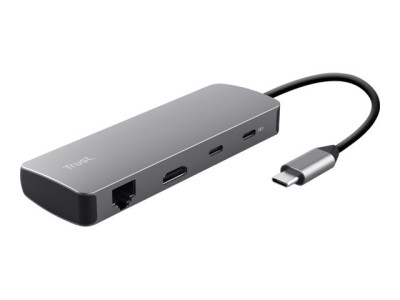 Trust : ADAPTATEUR DALYX USB-C 8 en 1 2 USB-C/2 USB/1 HDMI/1SD+MICROSD