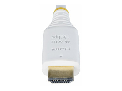 Startech : CABLE HDMI HAUT DEBIT CERTIFIE PREMIUM 1.8M 4K60HZ BLANC
