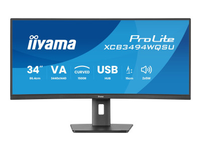 Iiyama : 34IN CURVED VA PANEL 3440X1440120HZ 0.4MS 350CD/M 300
