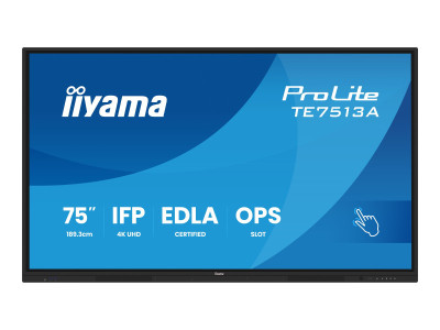 Iiyama : 75IN IPS ANTI-REFLET 40 POINTS 4K UHD 3840X2160 8MS 450CD/M 120