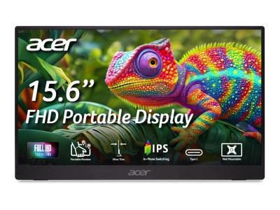Acer : PM161QB1BMIUUX PORTABLE MONITOR - 15.6IN (40CM) 16:9 - FHD (1920