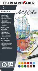 EBERHARD FABER Crayon aquarellable Artist Color, étui de 12