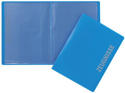 PAGNA Zeugnismappe, DIN A4, mit 10 Hüllen, PP, blau