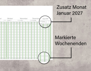 RNK Verlag Urlaubsplaner 2026, (B)1.000 x (H)297 mm, gefalzt