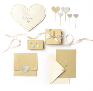 folia Moosgummi Glitter-Sticker HEARTS LOVE