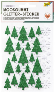 folia Moosgummi Glitter-Sticker STARS CLASSIC