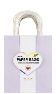 folia Papier-Tragetaschen PASTELL, Größe: L, farbig sortiert