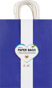 folia Papier-Tragetaschen BASIC, Größe: S, farbig sortiert