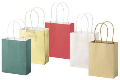 folia Papier-Tragetaschen CLASSIC, Größe: S, farbig sortiert
