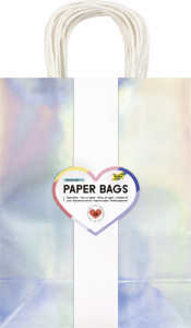 folia Papier-Tragetaschen IRISIEREND GLÄNZEND, Größe: S