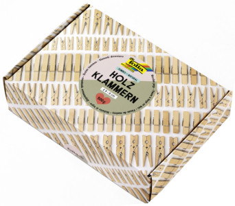 folia Mélange de pinces en bois NATURAL Jumbobox, 500 g