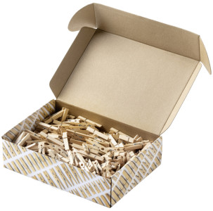 folia Mélange de pinces en bois NATURAL Jumbobox, 500 g