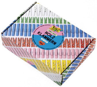 folia Mélange de pinces en bois NATURAL Jumbobox, 500 g