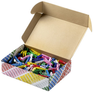 folia Mélange de pinces en bois NATURAL Jumbobox, 500 g