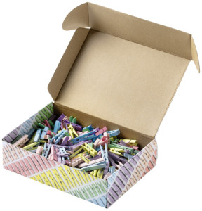 folia Mélange de pinces en bois PASTEL Jumbobox, 500 g