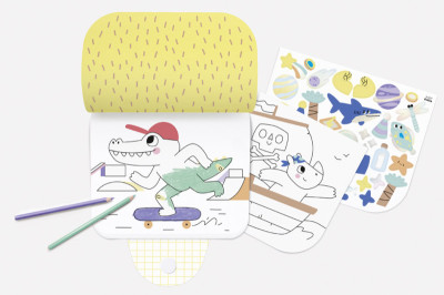 folia Cahier de coloriage avec stickers RAINBOW DREAMS