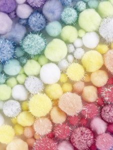 folia Mélange de pompons PASTEL Jumbobox, 300 g, assorti