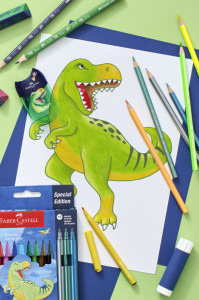 FABER-CASTELL Feutre Dino, étui en carton 18+6