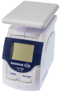 RAADHUIS Pèse-lettres digital, blanc/bleu