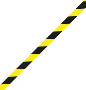 RAADHUIS Bande de marquage au sol, 50 mm x 33 m, noir/jaune