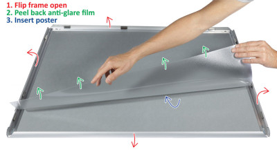 Fin de série : Cadre pour poster EUROPEL Premium, B1, 25 mm, argent