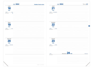 QUO VADIS Agenda TEXTHEBDO TOUCH, 2025/2026, bleu nuit