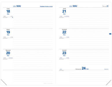 QUO VADIS Agenda scolaire TEXTHEBDO 2025/26, Club, framboise