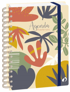 QUO VADIS Agenda perpétuel Eterny, 150 x 210 mm, Fleurs