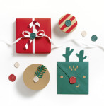 folia Sceau autocollant CHRISTMAS tailles/couleurs assorties