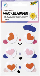 folia Oeil vacillant HEARTS, taille: M, autocollant