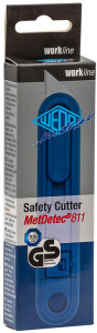 WEDO Cutter de sécurité MetDetec 811, lame: 19 mm, bleu