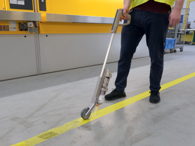 DURABLE Canne de marquahe au sol DURALINE EasyTrack S, gris